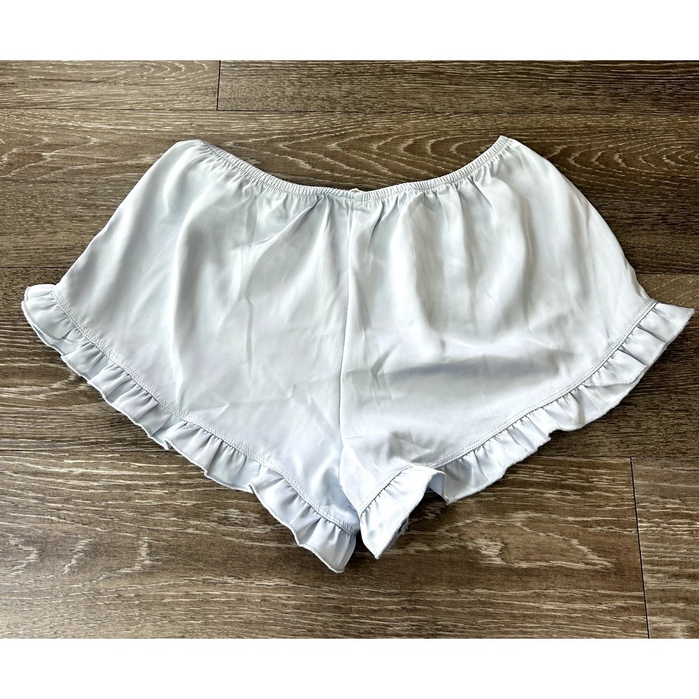 Brandy Melville Pastel Blue Satin Bloomer Shorts Coquette Dainty Twee - Picture 3 of 6